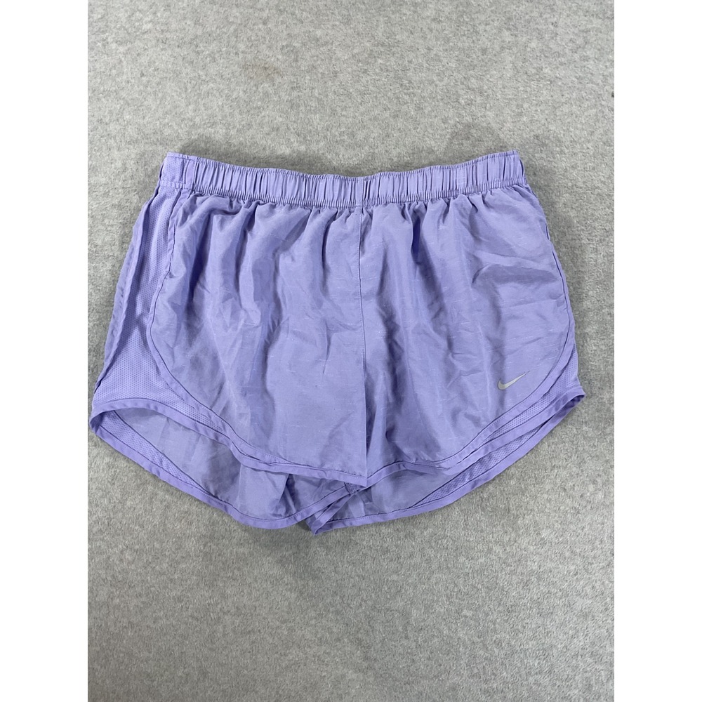 Nike Dri-FIT Women XL Purple Running Shorts Mesh Panels Athletic Activewear 2875